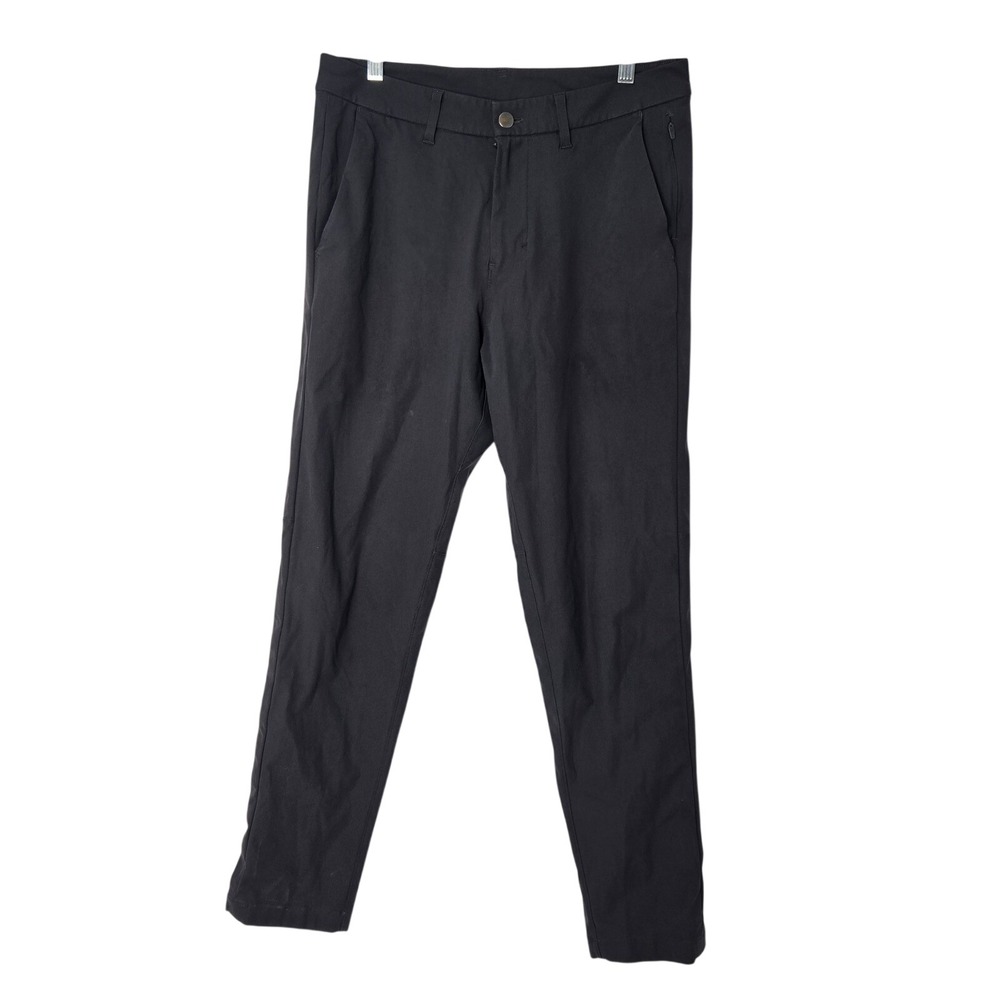 Lululemon Size 31 Commission Pants Black Slim Fit Technical Fabric Casual Travel